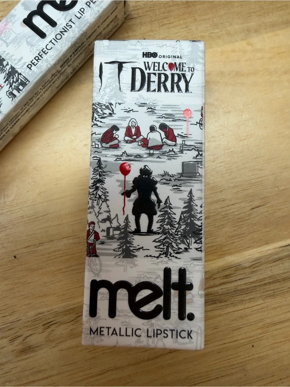 MELT Cosmetics Pennywise Metallic matte lipstick & Red Balloon lipliner